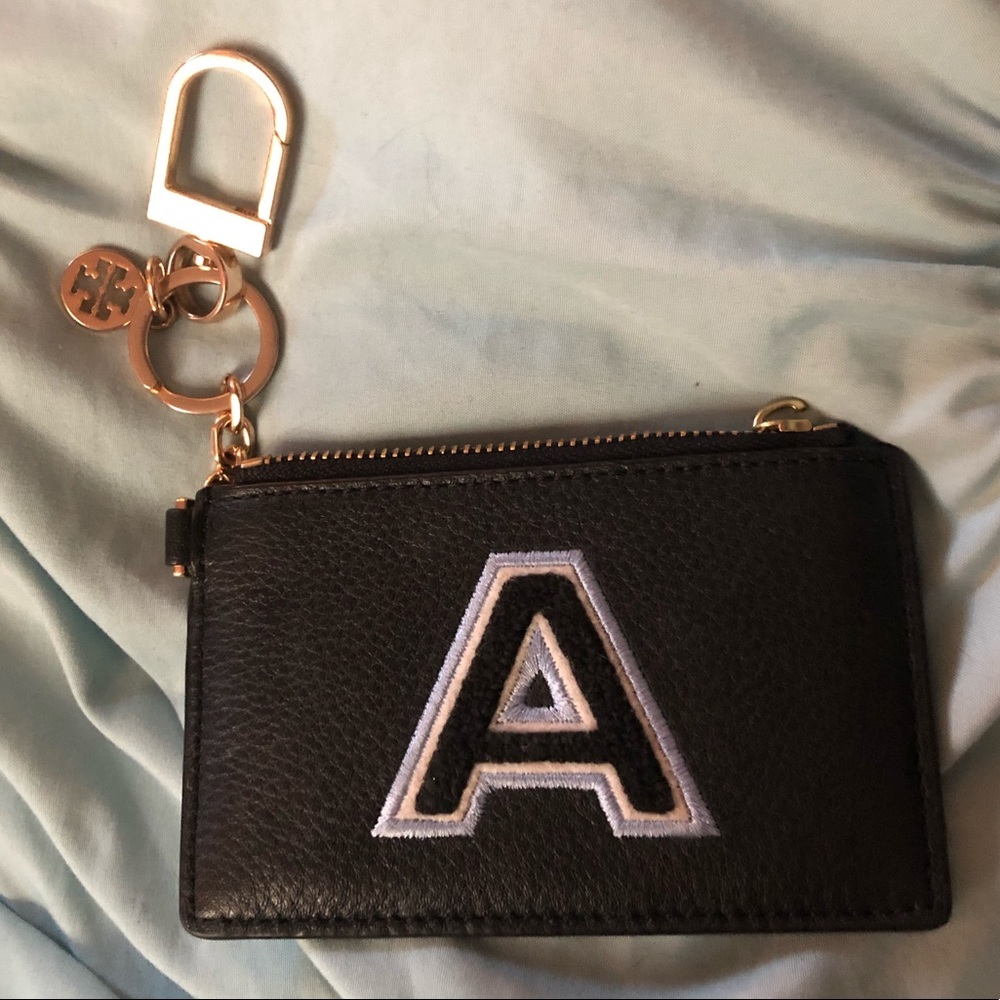 Tory Burch A Initial Key Pouch
